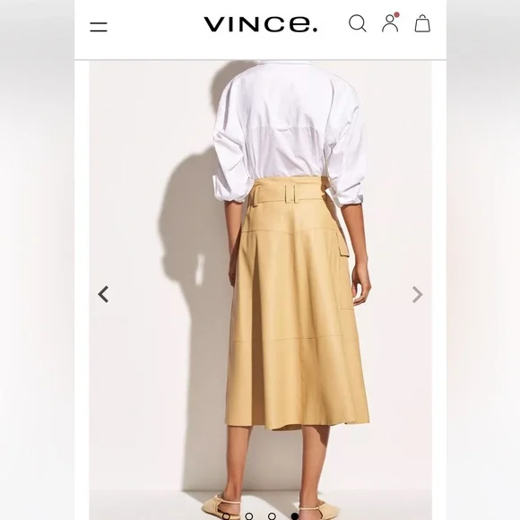 Vince belted leather wrap skirt - Picture 5 of 8